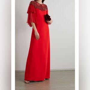 Jenny Packham red embellished gown